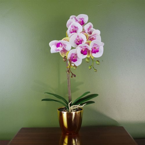 Harlequin Orchid Artificial Plant – Pink