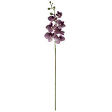 70cm Grey Glass Vase Artificial Orchids and Roses