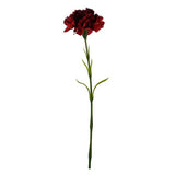 65cm Red Carnations with Glass Ball Vase