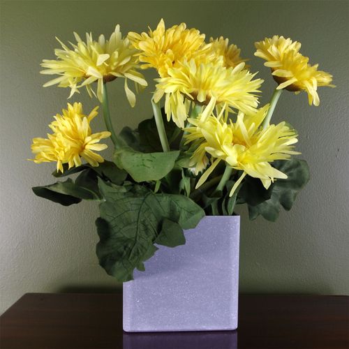 Artificial Potted Daisy Flowering Plant – Yellow
