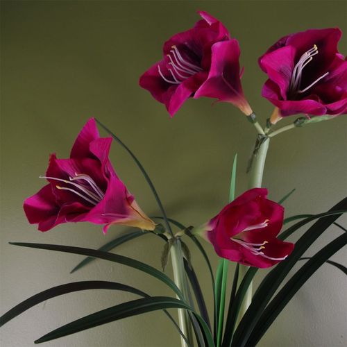 Artificial Amaryllis Flowering Plant – Pink