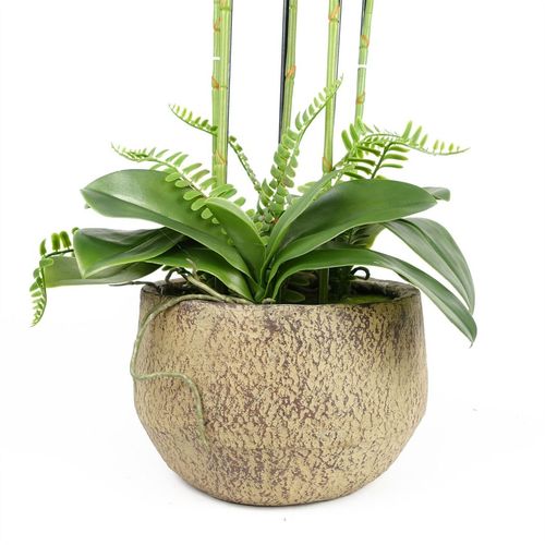 80cm Large Orchid White Artificial 41 REAL TOUCH flowers