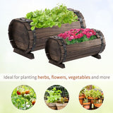 2PCs Wooden Planter Box Set