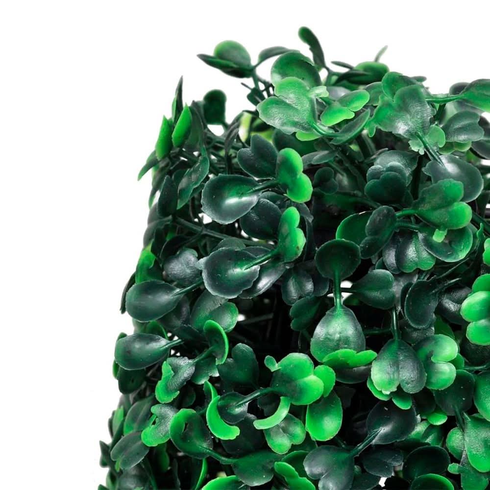 Set of 3 Artificial Boxwood Pyramid Topiary Trees