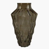 Brown Geometric Glass Vase