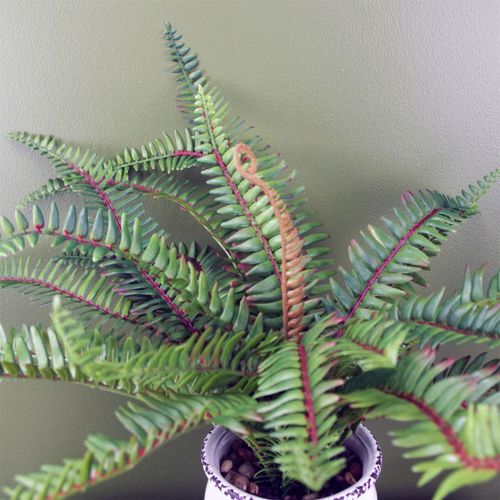 40cm Artificial Bushy Fern in Decorative Planter